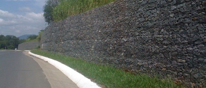 Muro de Contenção em Gabiões - BR 470 Blumenau SC